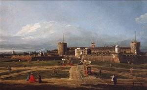 A milánói Castello Sforzesco, 1744 körül alkotó: Bernardo Bellotto