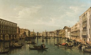 Kilátás a Canal Grandére a Palazzi Foscarival és Moro Linnel alkotó: Bernardo Bellotto