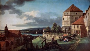 Pirna kilátása a Sonnenstein-erődből, c1752-c1755 alkotó: Bernardo Bellotto