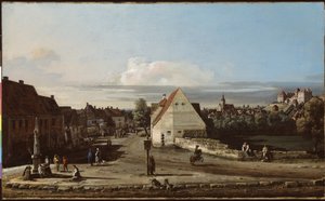 Pirna látképe a Sonnenstein-erőddel, 1755-65 alkotó: Bernardo Bellotto