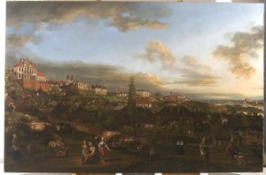 Varsó látképe az Ordynacki-palotával, 1772 alkotó: Bernardo Bellotto