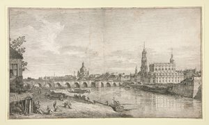 A drezdai Elba-híd látképe alkotó: Bernardo Bellotto