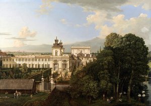 A Wilanów-palota délről nézve. alkotó: Bernardo Bellotto