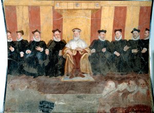 Giacomo Durazzo Grimaldi (körülbelül 1503-1579) a gének dózse körülveszi Bernardo Castello (1557-1629) szenátorok freskóját, a 16. századi géneket, a Museo di Sant 