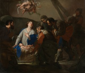 Bernardo Cavallino / A pásztorok imádása, 1650 körül. alkotó: Bernardo Cavallino