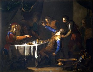 Amnon meggyilkolása testvére, Absolon által (olaj, vászon)