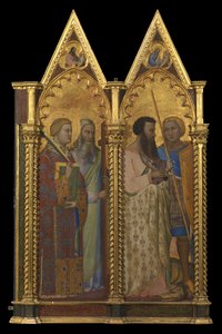 Szent Bertalan és György (bal oldali panel) (végből) alkotó: Bernardo Daddi