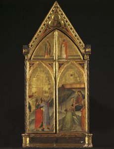 Triptichon – A szűz és a szentekkel trónoló gyermek, 1338 alkotó: Bernardo Daddi