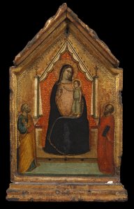 Szűz és gyermek Szent Péterrel és Szent Pállal, 1340 körül alkotó: Bernardo Daddi
