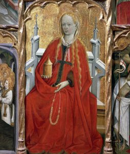 Mária Magdolna, Martorell Bernát (kb. 1400-1452) Szent Mária Magdolna (1437-1452) oltárképének részlete, fára festve. Katalán gótikus művészet.