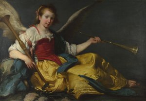 A hírnév megszemélyesítése, c. 1635 alkotó: Bernardo Strozzi