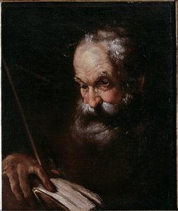 Idős férfi portréja könyvvel (olaj, vászon alkotó: Bernardo Strozzi