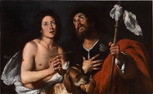 Szentek Roch és Sebastian. alkotó: Bernardo Strozzi