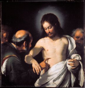 Szent Tamás festménye, Bernardo Strozzi (1581-1644) Méret: 101 x 97,5 cm Genes, Musei di Strada Nuova (korábban Palazzo Bianco) alkotó: Bernardo Strozzi