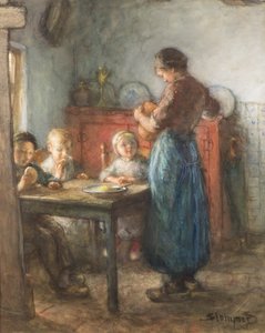 Takarékos étkezés (akvarell)