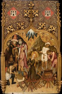 Szent Lucia mártíromsága, c. 1440 alkotó: Bernat Martorell the Elder
