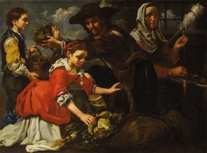 Fonó és gyógynövénygyűjtő (A Föld allegóriája) alkotó: Bernhard Keil