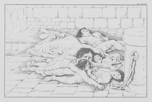 Dante Isteni komédiája, Inferno (Pokol), XLIII. tábla (litográfia) alkotó: Bernhard Schuler