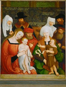 Die Heilige Sippe (festmény fára) alkotó: Bernhard Strigel