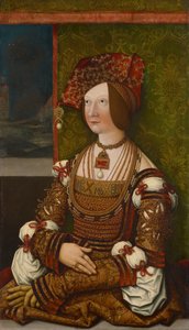 Bianca Maria Sforza portréja 1472-1510, kb. 1505-1510. alkotó: Bernhard, Strigel