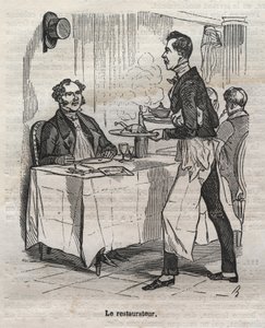 A restaurátor – metszet a „La Physiologie du gout”-ba, Jean Anthelme Brillat Savarin (Brillat-Savarin)
