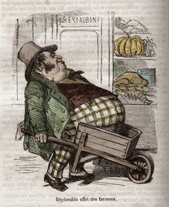Obeite - Des Gourmands - siralmas hatás desfluoreux - metszet a „La Physiologie du gout”-ba, Jean Anthelme Brillat Savarin (Brillat-Savarin)