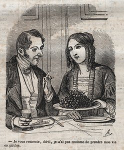 Köszönöm, nem szoktam tablettában inni a boromat (szőlő) - Jean Anthelme Brillat Savarin (Brillat-Savarin) „La Physiologie du gout” vésése