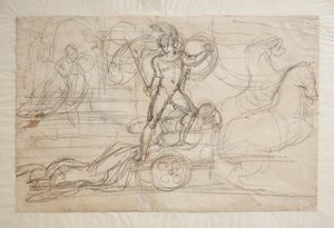 Akhilleusz követi Hektor testét a szekere után. Paolo és Francesca(), alkotó: Bertel Thorvaldsen