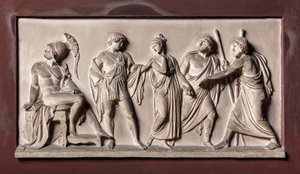 Agamemnon hírnökei elviszik Briseiszt Achilleustól alkotó: Bertel Thorvaldsen