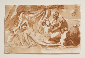 Jupiter mint szatír és Antiopé alkotó: Bertel Thorvaldsen