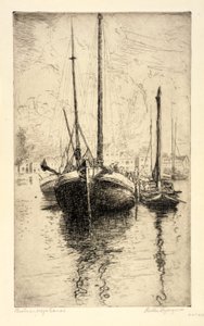 Csónakok a Delft-csatornán alkotó: Bertha E. Jaques