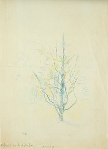 Bokrok a tónál, 1893 (színes ceruza papíron) alkotó: Berthe Morisot