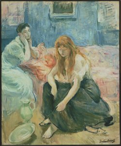 Két nő mosakszik alkotó: Berthe Morisot