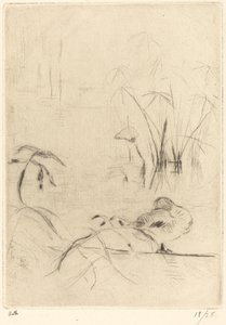 Kacsák nyugalomban a parton alkotó: Berthe Morisot