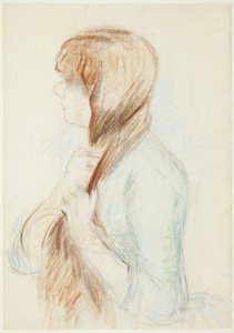 Haját fonó lány (La Natte) alkotó: Berthe Morisot