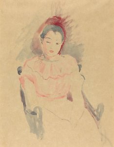 Lány ülő alkotó: Berthe Morisot