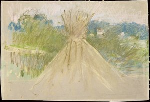 A kis szénakazal, 1882 (pasztell, papír) alkotó: Berthe Morisot