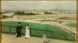 Kilátás Párizsra a Trocadero magaslatáról. Berthe Morisot festménye (1841-1895)