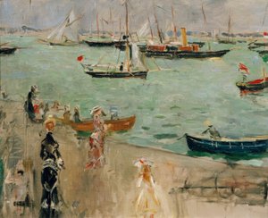 Kilátás a Solentre (Wight-sziget) vagy a tengerészgyalogságra Angliában alkotó: Berthe Morisot
