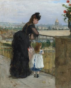 Nő és gyermek az erkélyen alkotó: Berthe Morisot