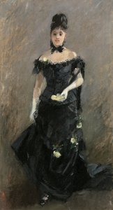 Nő feketében vagy a színház előtt, 1875 alkotó: Berthe Morisot