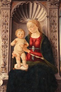 Madonna és gyermeke Keresztelő Szent Jánossal és Jeronimóval a trónon