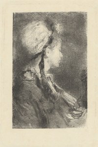 A művész felesége jobbra néző profilban, c. 1880.