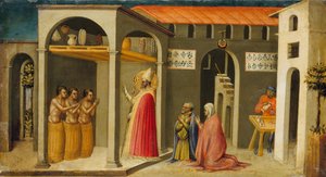 Szent Miklós három fiatalt újraéleszt, 1433-35.