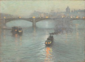 Este a Szajnán, 1888 körül (pasztell, előkészített vászon) alkotó: Birge Harrison