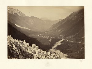 A Chamonix-völgy, kilátás a Chapeau-ra alkotó: Bisson Frères