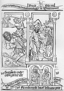 A Szegények Biblia 28. oldalának töredéke, 1849. alkotó: Bisson and Cottard