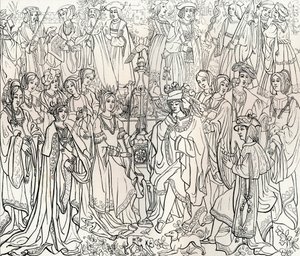 XII. Lajos francia király és Tudor Mária házassága, 16. század, 1849.