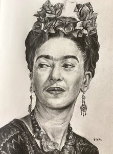 Frida Kahlo, 2021 körül (ceruza papíron)