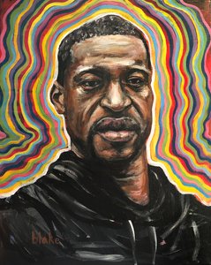 George Floyd, 2020 körül (akril, vászon) alkotó: Blake Munch